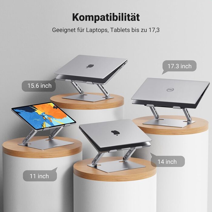 UGREEN Adjustable Laptop Stand - Foldable Ergonomic Laptop Stand for MacBook, Dell & All Laptops (10-17.3 inch)