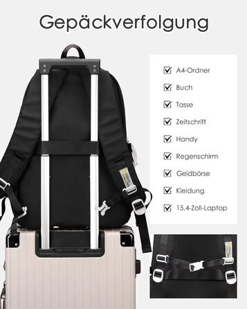 Шкільний рюкзак для підлітків (дівчаток та хлопців), чорний: водонепроникний, великий, для школи, подорожей, повсякденного використання та роботи