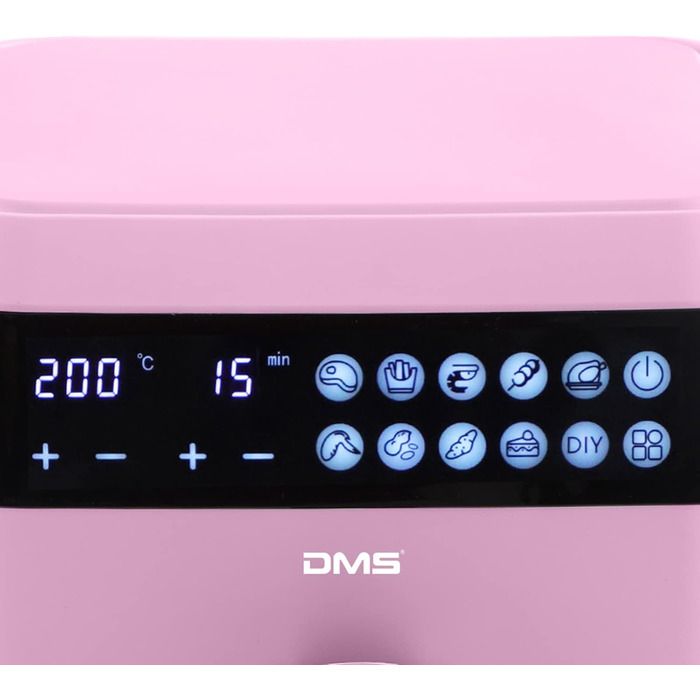 Електрична аерофритюрниця DMS XXXL 7 л, багатофункціональна, без олії, 10 програм, сенсорний дисплей, таймер, синя