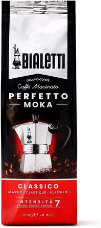 Bialetti Kaffeepresse Preziosa, French Press Filter for coffee or tea, stainless steel housing and borosilicate glass container, dishwasher-safe, 1 Liter, 8 cups, Silver (1 l (8 cups), Bundle with Perfetto Moka Classico)