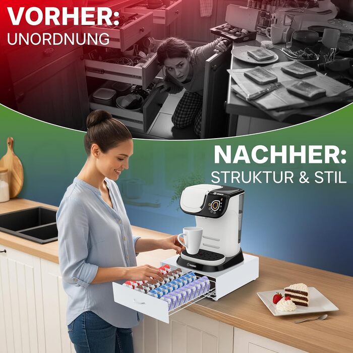 Тримач для капсул Tassimo Prodiumart: елегантний диспенсер на 64 капсули, для кавової станції