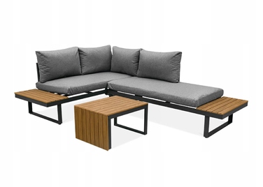 Комплект садових меблів Focus Garden, метал, сірий, 3 предмети