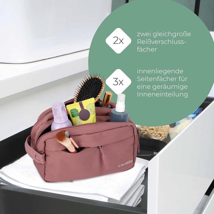 Косметичка для ручної поклажі Travelite Kick Off: практична культбагаж для подорожей та спорту, 26 см, 5 л, антрацит (сірий)