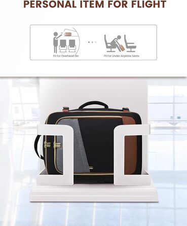 LOVEVOOK Рюкзак для ручної поклажі, 40L, водонепроникний, для подорожей, з відділенням для взуття, для ноутбука (17.3 дюймів), чорний+сірий+коричневий