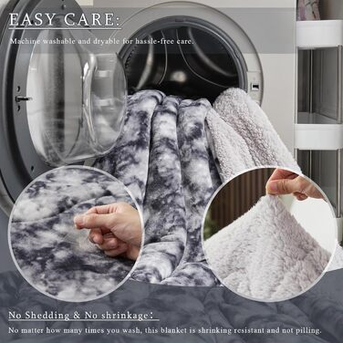 CHOSHOME Плед м'який, теплий, фланелевий, з мікрофібри, з ефектом шерпи, 150x200 см, двосторонній, для дому, подарунок на Різдво (темно-сірий)