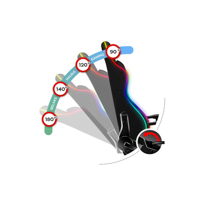 Ігрове крісло Huzaro Ranger 6.0 RGB, сітка, чорне