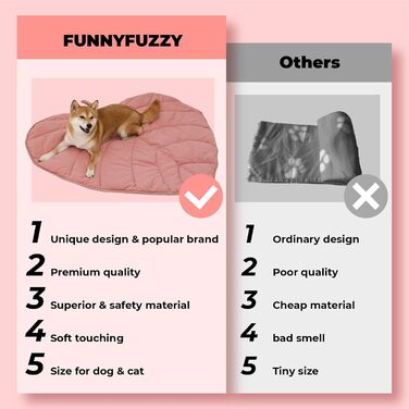 М'який килимок для собак та котів FUNNY FUZZY, двосторонній, з принтом листя, машинне прання, для ліжка, дивана, підлоги, захист меблів, гінкго-жовтий (антуріум рожевий)