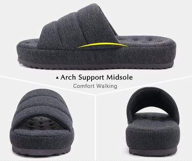 Чоловічі тапочки KuaiLu: стильні, з м'якою устілкою з піною пам'яті, для дому та вулиці, сірі, 46 EU