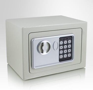 Електронний мінісейф Safe Tresor для стін - настінний сейф, сейф у шафу, світло-сірий