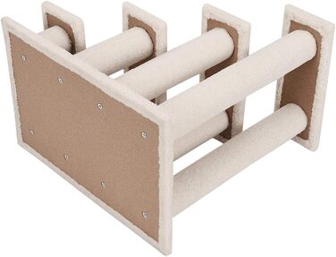 Сходи для котів SOARS, 4-ступеневі, для тварин до 25 кг, сходи для собак, котячий комплекс, 61 x 1 x 60 см, бежевий