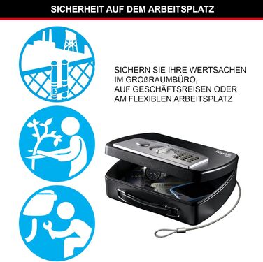 MASTER LOCK Portable Safe with Combination Lock and Cable - P008EML - Secure Storage for Electronics, Documents, Cash & More