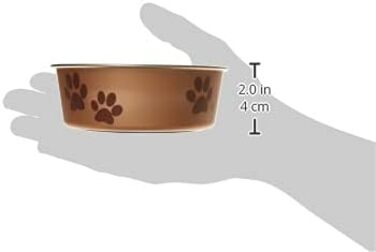 Миска для тварин TRIXIE з нержавіючої сталі з пластиковим покриттям, 2.2 л, діаметр 23 см, висота 8 см, різноманітні кольори, 1 шт.