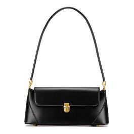 Жіноча сумка-клатч вінтажний стиль, екошкіра, чорна. Сумка через плече з пряжкою