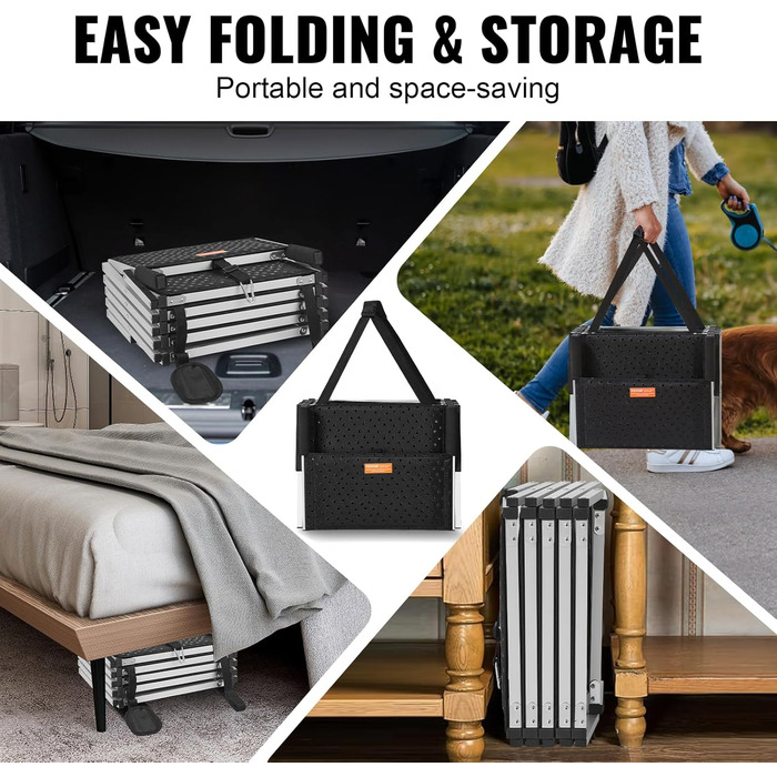 Сходинка для собак VEVOR: 5-ступенева автотреп'я для собак, легка алюмінієва конструкція, протиковзна поверхня, для авто, SUV та LKW