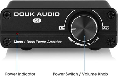 Підсилювач Douk Audio G4 Mini 100W, сабвуферний або повнодіапазонний моноканальний аудіо підсилювач