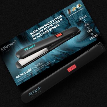Professional Ceramic Hair Straightener & Curler - Adjustable Temperature 80-235°C, Ionic Plates, 3m Cord, LCD Display, Hair Protection Oils