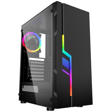 Корпус Gembird Fornax 2000 RGB Midi Tower, чорний