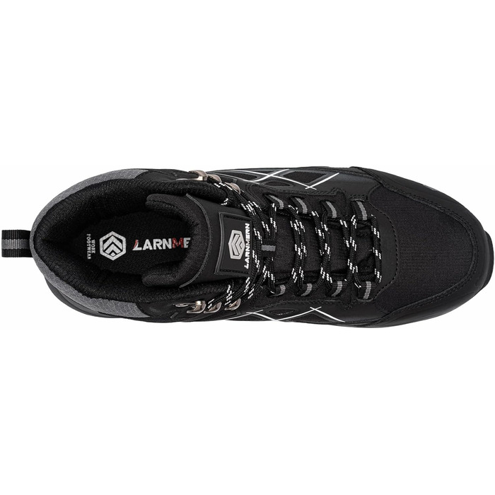 Черевики безпеки LARNMERN для чоловіків та жінок, SRC, антистатичні, з металевим носком, захист від проколів, легкі, комфортні, дихаючі, 49 EU, чорний