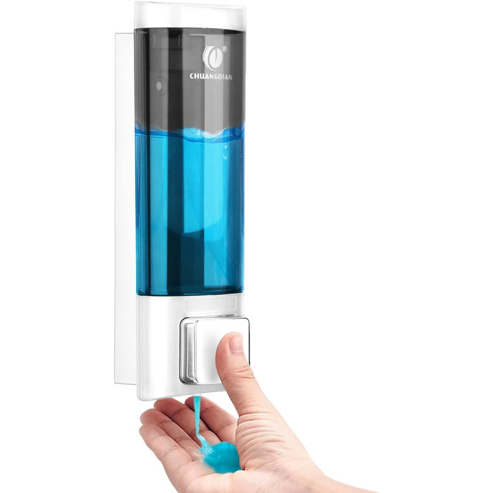 Дозатор для мила на стіну REAQUE, без свердління, 200 мл, для душу, шампуню, дезінфікуючого засобу, мила