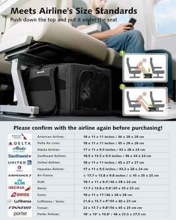 Транспортна сумка для котів Pecute: легка, складана, для подорожей, сіра