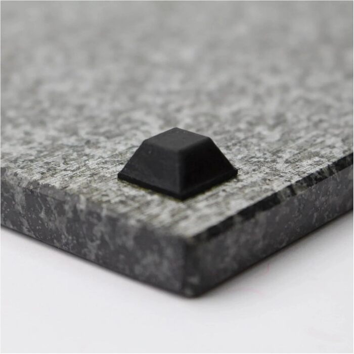 Дошка для нарізки та сервірування з натурального граніту Black Impala, 30x20 см, преміум якість, Made in Germany