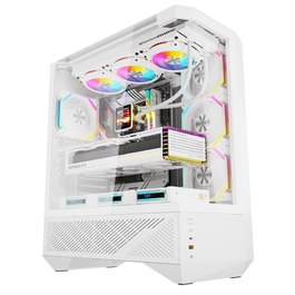 Корпус для комп'ютера darkFlash DY460 White ATX, 4x ARGB вентилятори, USB-C