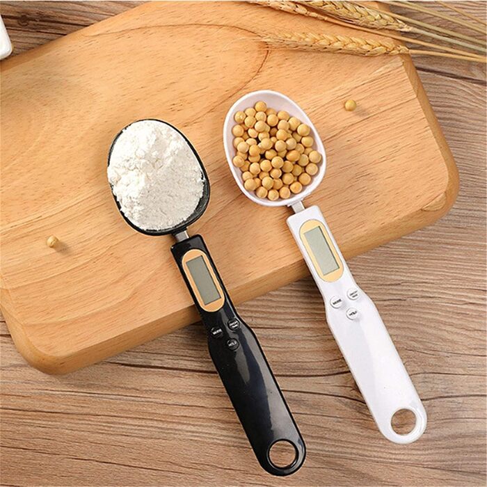 CMBSSTBB Measuring Spoon, Electronic Administration Spoon, Gram Spoon, Measuring Spoon, Soup Spoon, Baking, Household Standard Measuring Spoon, Measuring Cup, Hand Gram Scale, Baby Formula Spoon (white)