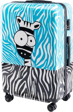 Валіза Xonic Design: жорсткий корпус, 360° обертання, полікарбонат, кодовий замок, L/XL або набір (L, Zebra)