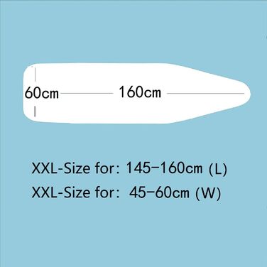 Чохол для прасувальної дошки XXL універсальний до 160x60 см для швидкого прасування