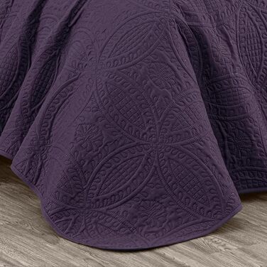 Chezmoi Collection Austin: Комплект з 3 великих пледів (Синьо-зелений) - Плед, Queen, Violett