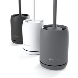 Силіконова щітка для унітазу на стіну - без свердління, з тримачем. Точна щітка для унітазу - сірий колір