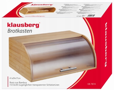 Односекційний хлібниця Klausberg, бамбук, коричневий