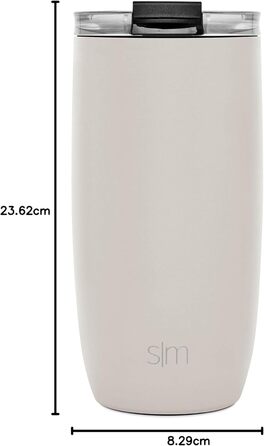 Термокружка Simple Modern Voyager 470 мл Almond Birch з кришкою | Зігріваючий нержавіючий сталевий горнятко для кави | Подарунок для жінок та чоловіків