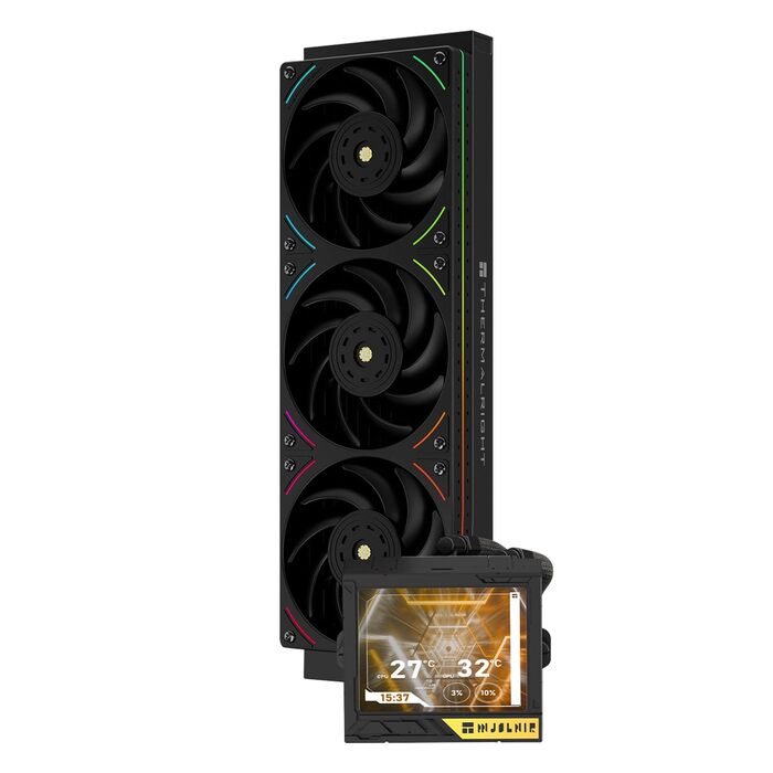 Система рідинного охолодження процесора Thermalright TR Mjolnir Vision 360 UB PRO ARGB Black, LCD-дисплей 3.5