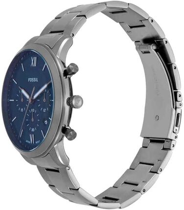 Годинник чоловічий Fossil Neutra Chronograph, сріблястий браслет з нержавіючої сталі, кварцовий механізм