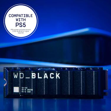 SSD WD_BLACK SN850 з радіатором 500GB NVMe PCIe Gen4 – ігровий накопичувач для PlayStation 5