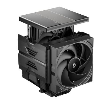 Кулер для процесора Sudokoo SK620 AM5: Двовежевий CPU кулер з цифровим дисплеєм, 6 теплотрубками та 2 вентиляторами PWM FDB 120мм, чорний
