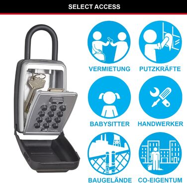 Master Lock Key Safe with Push Button - Outdoor Key Lock Box (Hinged)