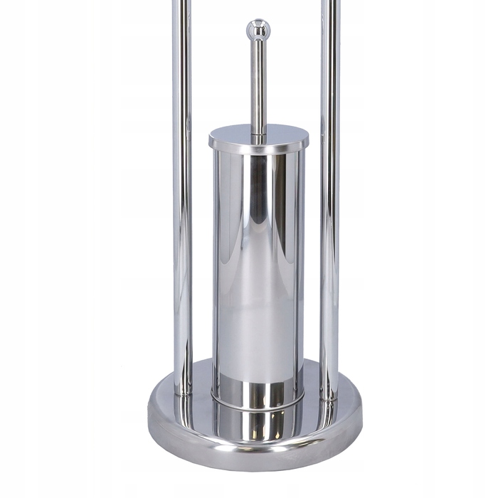 Підставка для йоржика та паперу 2в1, набір для туалету, сріблястий