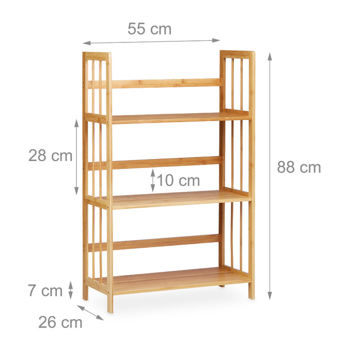 Relaxdays Bamboo Shelf