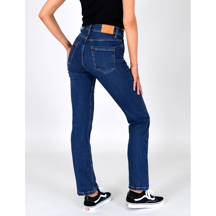 Джинси жіночі ESRA Straight Jeans з еластичного деніму, висока талія, прямі, великі розміри до 40