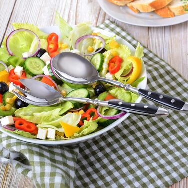 GRÄWE Cutlery Set, Nuremberg, 66-piece, 12-person, stainless steel, black handle, rustic, heavy quality, dishwasher-safe, hand-polished 66-piece | 12 people