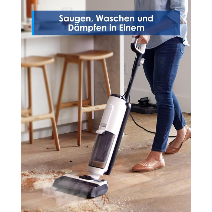 Бездротовий пилосос Tineco S5 Combo: ідеальний для шерсті тварин та липких забруднень, легкий, тихий, з інтелектуальним дисплеєм