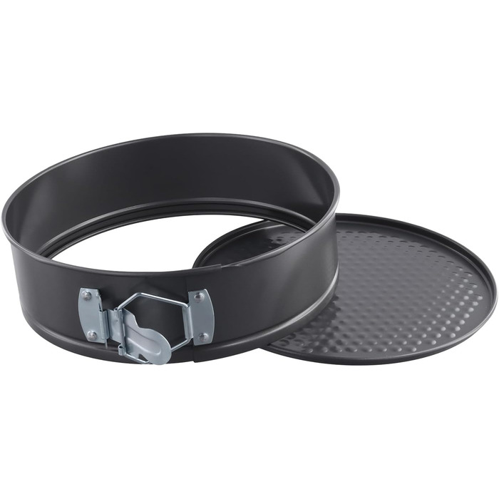 Набір форм для випічки FUNSUEI 6 шт. (18-28 см), круглі, чорні, з антипригарним покриттям та знімним дном