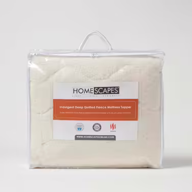 Homescapes Warmer Fleece Mattress Topper 90x200 cm, Cozy Plush Mattress Pad with Fitted Edges