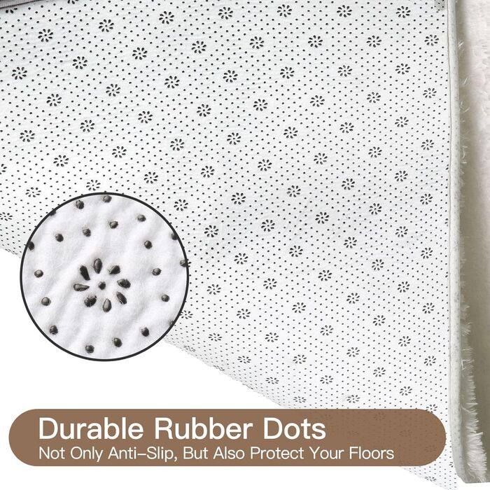 Килим Sour Lemon для вітальні, спальні, 160x230 см, з товстим ворсом, теплий, м'який, антиковзаючий, сучасний, бежевий