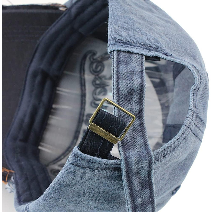 Кепка бейсболка Vintage з бавовни, випрасувана джинсова, ретро, з витертими краями, чоловіча/жіноча, з вишивкою, регульованого розміру, A-Marine