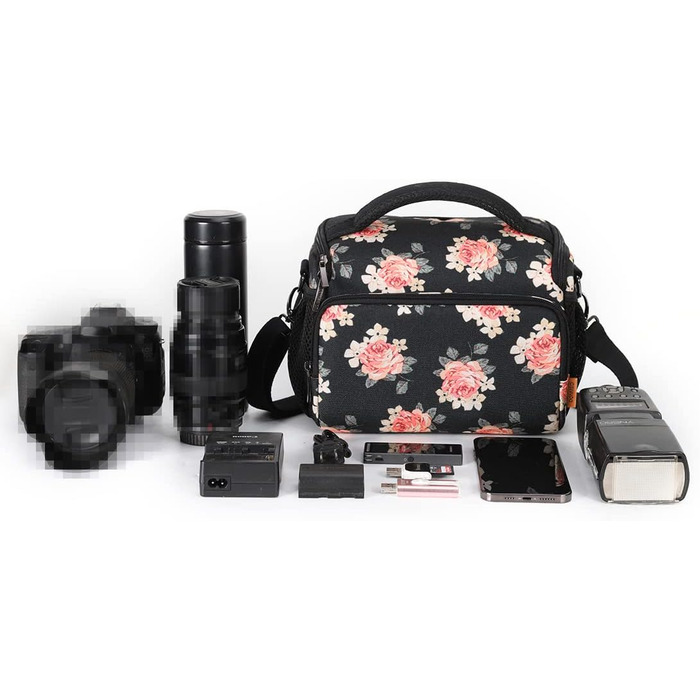 Сумка для камери DOMISO SLR DSLR, водонепроникна, з квітковим дизайном