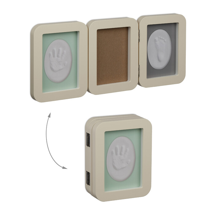 Relaxdays Baby Handprint & Footprint Kit with Frame