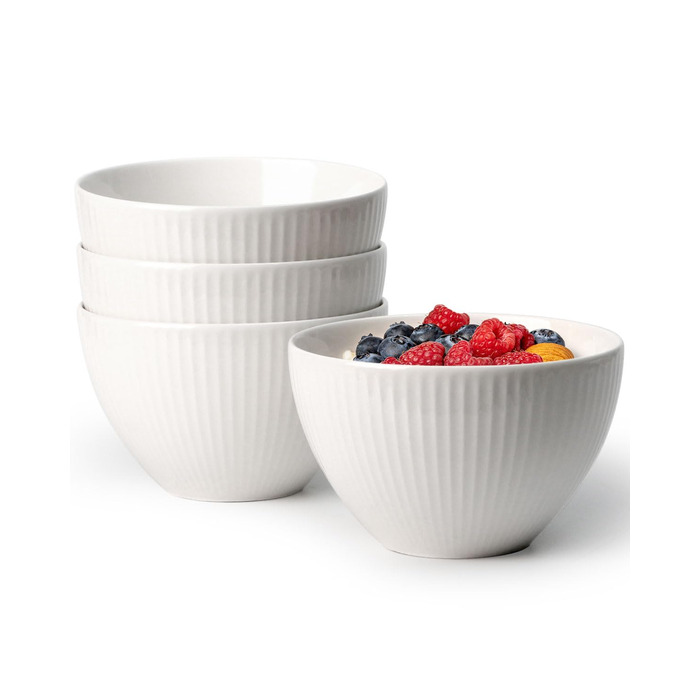 Набір мисок NUTRIUPS 4 шт. для мюслі, супу, салату, десерту, 750 мл, кераміка, підходить для мікрохвильової печі та духовки